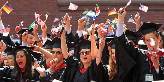 Harvard Graduates celebrate on Commencement Day