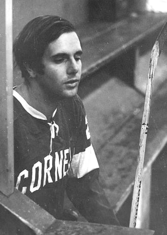 Mike as a Cornell hockey player in the movie Love Story